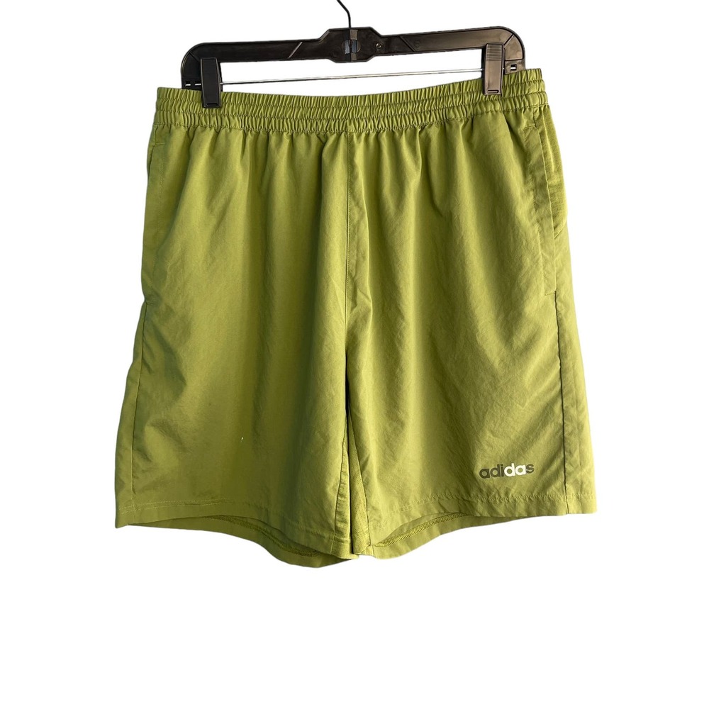 Adidas Shorts Men's XL Green Athletic Mid-rise Pull On‎ Pockets Basic